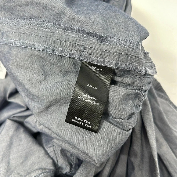 Elizabeth And James Farrah Wrap Top Blouse Long Sleeve Tie Bow Chambray S Small - Picture 10 of 12